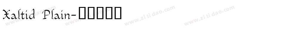 Xaltid Plain字体转换